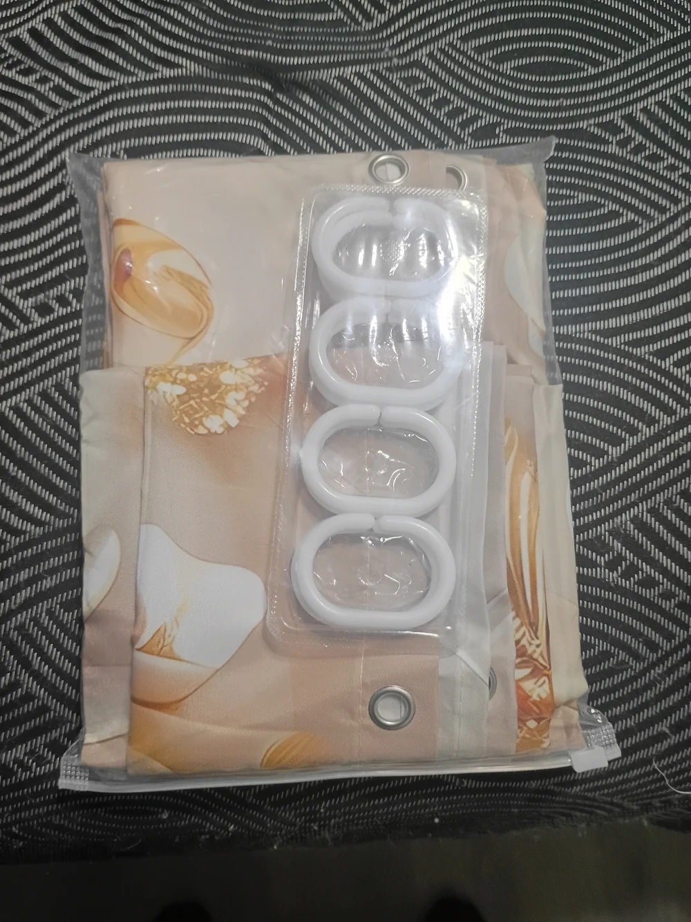 Elegant Gold and Cream Luxury Swan Bathroom Shower Curtain New